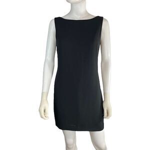 Laundry by Shelli Segal Black Ruched Ruffle Mini Dress Size 8